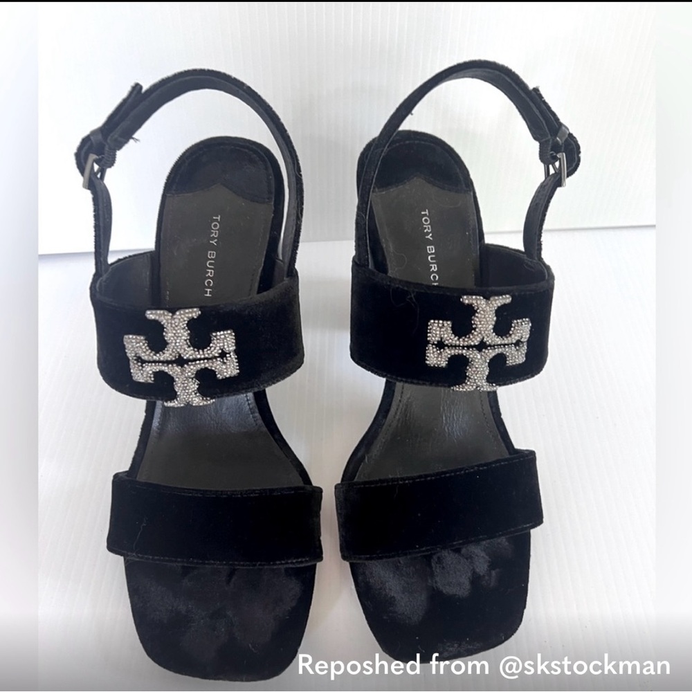 Tory Burch Eleanor Pave Heel Sandal 10